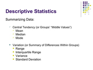 1. descriptive statistics | PPT