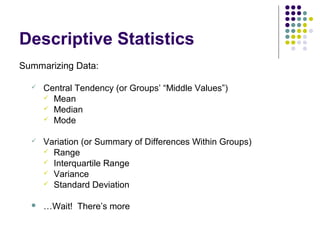 1. descriptive statistics | PPT