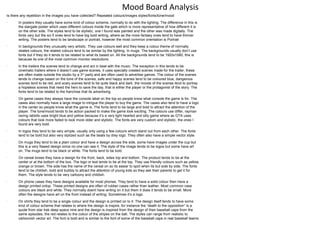 Mood Board Analysis
Is there any repetition in the images you have collected? Repeated colours/images styles/fonts/tone/mood
•
In posters they usually have some kind of colour scheme, normally to do with the lighting. The difference in this is
the stargate poster which uses different colours inside the gate which is more representative of how different it is
on the other side. The styles tend to be stylistic, one I found was painted and the other was made digitally. The
fonts vary but the sci fi ones tend to have big bold writing, where as the more fantasy ones tend to have thinner
writing. The posters tend to be landscape or portrait, however the most common orientation is Portrait
•
In backgrounds they unusually very artistic. They use colours well and they keep a colour theme of normally
related colours, the related colours tend to be similar by the lighting. In mugs. The backgrounds usually don’t use
fonts but if they do it tends to be related to what its based on. All the backgrounds tend to be 1920x1080, this is
because its one of the most common monitor resolutions.
•
In the trailers the scenes tend to change and act in beat with the music. The exception in this tends to be
cinematic trailers where it doesn’t use game scenes, it uses specially created scenes made for the trailer, these
are often made outside the studio by a 3rd
party and are often used to advertise games. The colour of the scenes
tends to change based on the tone of the scenes, safe and happy scenes tend to be coloured blue, dangerous
scenes tend to be red, and scary scenes tend to be quite black and dark. the moods of the scenes tend to portray
a hopeless scenes that need the hero to save the day, that is either the player or the protagonist of the story. The
fonts tend to be related to the franchise that its advertising.
•
On game cases they always have the console label on the top so people know what console the game is for. The
cases also normally have a large image to intrigue the player to buy the game. The cases also tend to have a logo
in the center so people know what the game is. The fonts tend to be large and bold to attract the attention of the
player. The tone/mood tends to be action packed to make the game look exciting. The colours use differ, rayman
raving rabbits uses bright blue and yellow because it’s a very light hearted and silly game where as GTA uses
colours that look more faded to look more older and stylistic. The fonts are very custom and stylistic, the ones I
found are very bold.
•
In logos they tend to be very simple, usually only using a few colours which stand out from each other. The fonts
tend to be bold but also very stylized such as the beats by drey logo. They often also have a simple vector style.
•
On mugs they tend to be a plain colour and have a design across the side, some have images under the cup but
this is a very flawed design since no one can see it. The style of the image tends to be logos but some have art
on. The mugs tend to be black or white. The fonts tend to be bold.
•
On cereal boxes they have a design for the front, back, sides top and bottom. The product tends to be at the
center or at the bottom of the box. The logo or text tends to be at the top. They use friendly colours such as yellow,
orange or brown. The side has the name of the cereal on so its easier to spot when its but side by side. The fonts
tend to be childish, bold and bubbly to attract the attention of young kids so they ask their parents to get it for
them. The style tends to be very cartoony and childish.
•
On phone cases they have designs available for most phones. They tend to have a solid colour then have a
design printed ontop. These printed designs are often of rubber cases rather than leather. Most common case
colours are black and white. They normally doent have writing on it but them it does it tends to be small. More
often the designs have art on the front instead of writing. Sometimes it’s a logo.
•
On shirts they tend to be a single colour and the design is printed on to it. The design itself tends to have some
kind of colour scheme that relates to where the design is inspire, for instance the “death to the opposition” is a
quote from star trek deep space nine and the design is inspired from the design of their baseball caps from the
same episodes, the red relates to the colour of the stripes on the ball. The styles can range from realistic to
cartoonish vector art. The font is bold and is similar to the font of some of the baseball caps in real baseball teams
 