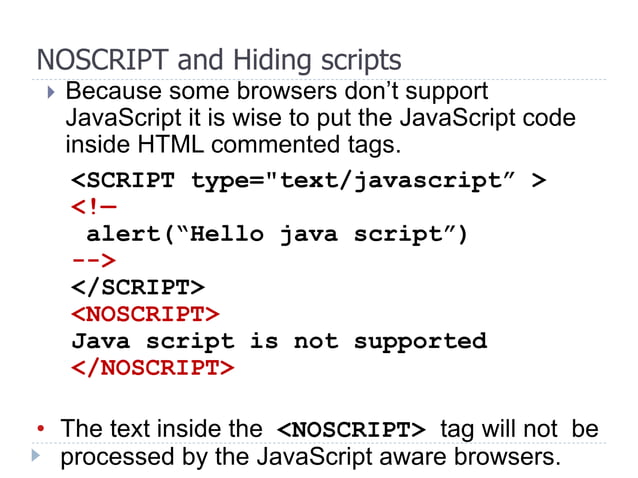 1. java script language fundamentals | PPT