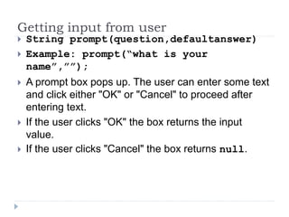 1. java script language fundamentals | PPT