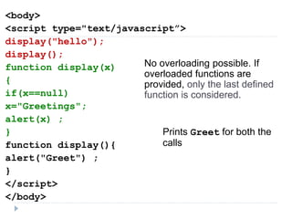 1. java script language fundamentals | PPT