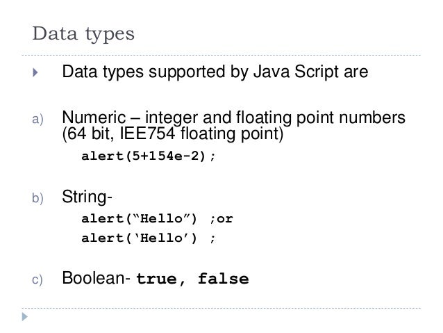 1. java script language fundamentals