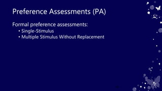 1. introduction what are preference assessments | PPTX