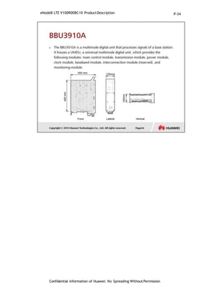 eNodeB LTE V100R008C10 ProductDescription
Confidential Information of Huawei. No Spreading WithoutPermission
P-34
 