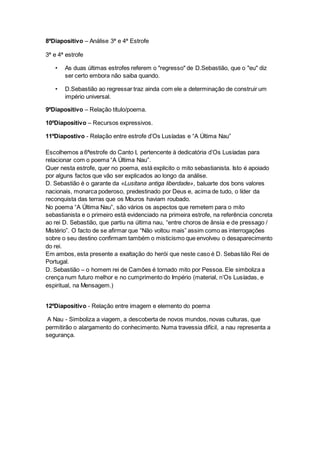 Análise Poema - A Última Nau (Guião) | DOCX