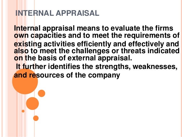 Internal Appraisal