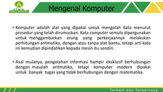 1.Pengenalan komputer & internet | PDF