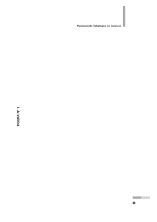 El análisis del Entorno es muy importante para el Planeamiento
Estratégico, en cada uno de los ítems debe identificarse si lo
que describimos se comporta a favor o en contra de nuestra
organización, o de lo que queremos para ella. Aquellos ele-
mentos que se comportan a favor los consideraremos Oportu-
nidades, y a los que se comportan en contra los llamaremos
Amenazas o Riesgos.
 