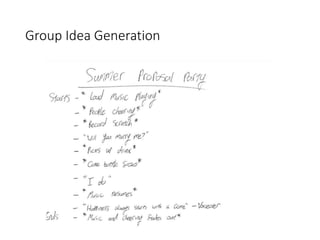 Group Idea Generation
 
