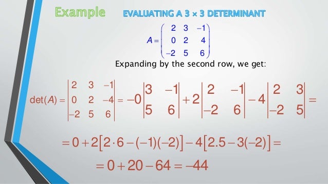 Determinants Cramers Rule