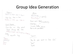 Group Idea Generation
 