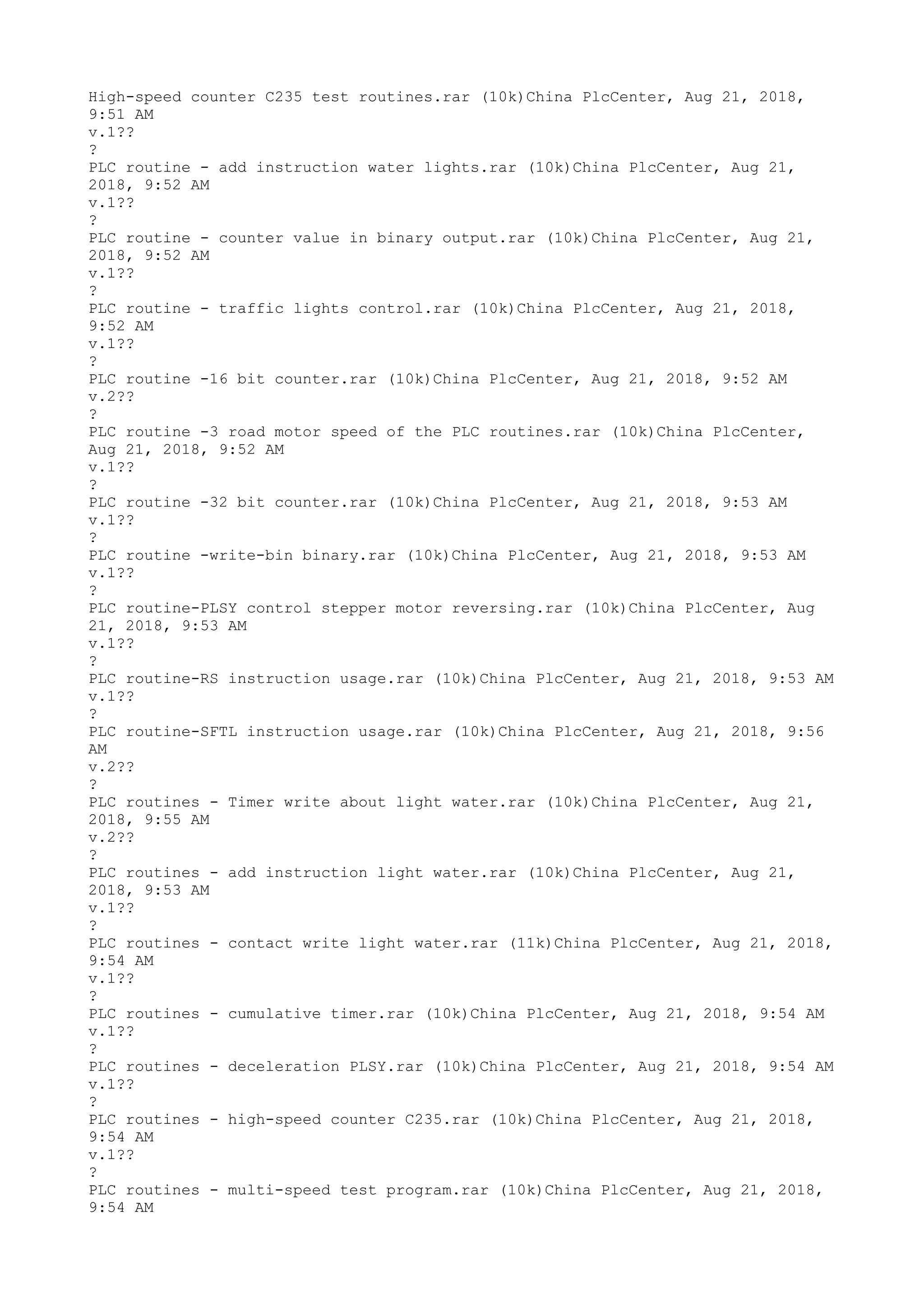 plc program examples for study | PDF image.