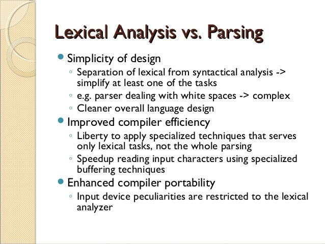 1.Role lexical Analyzer