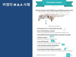 비영리 M & A 사례
 
