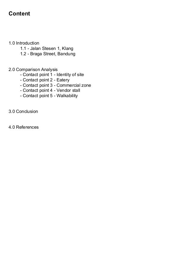 Comparative Essay Between South Klang And Braga Street