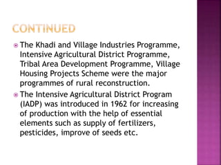 1.7.rural development in five year plans | PPTX