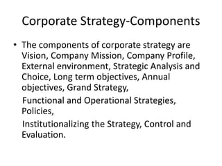 1.corporate strategy &policy overview | PPTX