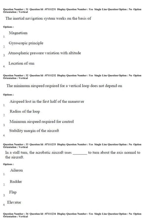 Question Number : 31 Question Id : 87111231 Display Question Number : Yes Single Line Question Option : No Option
Orientation : Vertical
Options :
Question Number : 32 Question Id : 87111232 Display Question Number : Yes Single Line Question Option : No Option
Orientation : Vertical
Options :
Question Number : 33 Question Id : 87111233 Display Question Number : Yes Single Line Question Option : No Option
Orientation : Vertical
Options :
Question Number : 34 Question Id : 87111234 Display Question Number : Yes Single Line Question Option : No Option
Orientation : Vertical
 