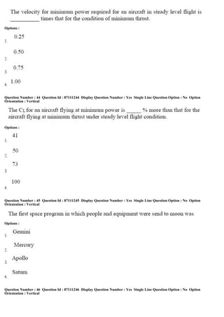 Options :
Question Number : 44 Question Id : 87111244 Display Question Number : Yes Single Line Question Option : No Option
Orientation : Vertical
Options :
Question Number : 45 Question Id : 87111245 Display Question Number : Yes Single Line Question Option : No Option
Orientation : Vertical
Options :
Question Number : 46 Question Id : 87111246 Display Question Number : Yes Single Line Question Option : No Option
Orientation : Vertical
 