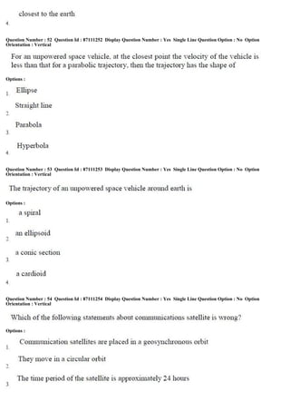 Question Number : 52 Question Id : 87111252 Display Question Number : Yes Single Line Question Option : No Option
Orientation : Vertical
Options :
Question Number : 53 Question Id : 87111253 Display Question Number : Yes Single Line Question Option : No Option
Orientation : Vertical
Options :
Question Number : 54 Question Id : 87111254 Display Question Number : Yes Single Line Question Option : No Option
Orientation : Vertical
Options :
 
