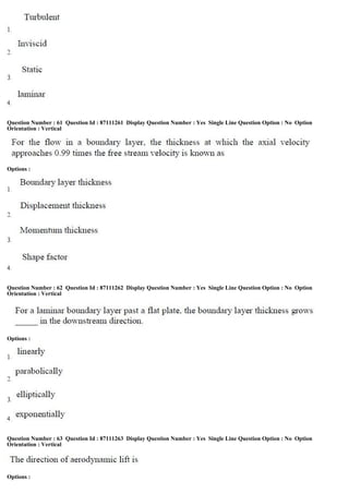 Question Number : 61 Question Id : 87111261 Display Question Number : Yes Single Line Question Option : No Option
Orientation : Vertical
Options :
Question Number : 62 Question Id : 87111262 Display Question Number : Yes Single Line Question Option : No Option
Orientation : Vertical
Options :
Question Number : 63 Question Id : 87111263 Display Question Number : Yes Single Line Question Option : No Option
Orientation : Vertical
Options :
 