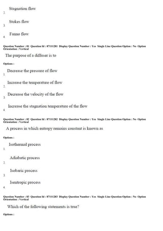 Question Number : 81 Question Id : 87111281 Display Question Number : Yes Single Line Question Option : No Option
Orientation : Vertical
Options :
Question Number : 82 Question Id : 87111282 Display Question Number : Yes Single Line Question Option : No Option
Orientation : Vertical
Options :
Question Number : 83 Question Id : 87111283 Display Question Number : Yes Single Line Question Option : No Option
Orientation : Vertical
Options :
 