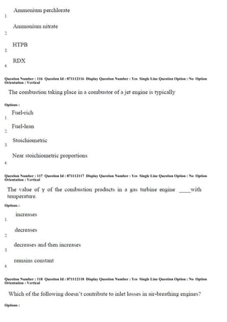 Question Number : 116 Question Id : 871112116 Display Question Number : Yes Single Line Question Option : No Option
Orientation : Vertical
Options :
Question Number : 117 Question Id : 871112117 Display Question Number : Yes Single Line Question Option : No Option
Orientation : Vertical
Options :
Question Number : 118 Question Id : 871112118 Display Question Number : Yes Single Line Question Option : No Option
Orientation : Vertical
Options :
 