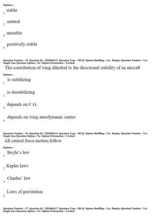 Options :
Question Number : 35 Question Id : 2203604115 Question Type : MCQ Option Shuffling : Yes Display Question Number : Yes
Single Line Question Option : No Option Orientation : Vertical
Options :
Question Number : 36 Question Id : 2203604116 Question Type : MCQ Option Shuffling : Yes Display Question Number : Yes
Single Line Question Option : No Option Orientation : Vertical
Options :
Question Number : 37 Question Id : 2203604117 Question Type : MCQ Option Shuffling : Yes Display Question Number : Yes
Single Line Question Option : No Option Orientation : Vertical
 