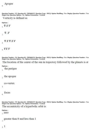 Question Number : 53 Question Id : 2203604133 Question Type : MCQ Option Shuffling : Yes Display Question Number : Yes
Single Line Question Option : No Option Orientation : Vertical
Options :
Question Number : 54 Question Id : 2203604134 Question Type : MCQ Option Shuffling : Yes Display Question Number : Yes
Single Line Question Option : No Option Orientation : Vertical
Options :
Question Number : 55 Question Id : 2203604135 Question Type : MCQ Option Shuffling : Yes Display Question Number : Yes
Single Line Question Option : No Option Orientation : Vertical
Options :
 