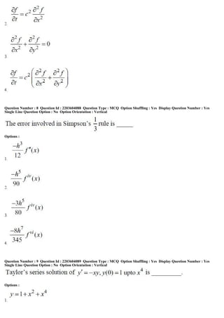 Question Number : 8 Question Id : 2203604088 Question Type : MCQ Option Shuffling : Yes Display Question Number : Yes
Single Line Question Option : No Option Orientation : Vertical
Options :
Question Number : 9 Question Id : 2203604089 Question Type : MCQ Option Shuffling : Yes Display Question Number : Yes
Single Line Question Option : No Option Orientation : Vertical
Options :
 