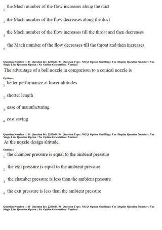 Question Number : 113 Question Id : 2203604193 Question Type : MCQ Option Shuffling : Yes Display Question Number : Yes
Single Line Question Option : No Option Orientation : Vertical
Options :
Question Number : 114 Question Id : 2203604194 Question Type : MCQ Option Shuffling : Yes Display Question Number : Yes
Single Line Question Option : No Option Orientation : Vertical
Options :
Question Number : 115 Question Id : 2203604195 Question Type : MCQ Option Shuffling : Yes Display Question Number : Yes
Single Line Question Option : No Option Orientation : Vertical
 