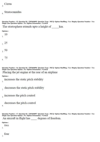 Question Number : 15 Question Id : 2203604095 Question Type : MCQ Option Shuffling : Yes Display Question Number : Yes
Single Line Question Option : No Option Orientation : Vertical
Options :
Question Number : 16 Question Id : 2203604096 Question Type : MCQ Option Shuffling : Yes Display Question Number : Yes
Single Line Question Option : No Option Orientation : Vertical
Options :
Question Number : 17 Question Id : 2203604097 Question Type : MCQ Option Shuffling : Yes Display Question Number : Yes
Single Line Question Option : No Option Orientation : Vertical
Options :
 