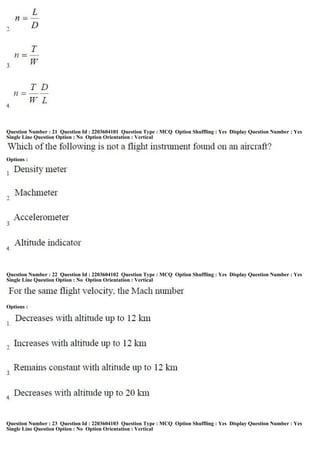 Question Number : 21 Question Id : 2203604101 Question Type : MCQ Option Shuffling : Yes Display Question Number : Yes
Single Line Question Option : No Option Orientation : Vertical
Options :
Question Number : 22 Question Id : 2203604102 Question Type : MCQ Option Shuffling : Yes Display Question Number : Yes
Single Line Question Option : No Option Orientation : Vertical
Options :
Question Number : 23 Question Id : 2203604103 Question Type : MCQ Option Shuffling : Yes Display Question Number : Yes
Single Line Question Option : No Option Orientation : Vertical
 