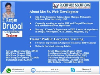 www.ruchiwebsolutions.com | info@ruchiwebsolutions.com | Call at 91-9032803895
Trainer Profile and Experience
 