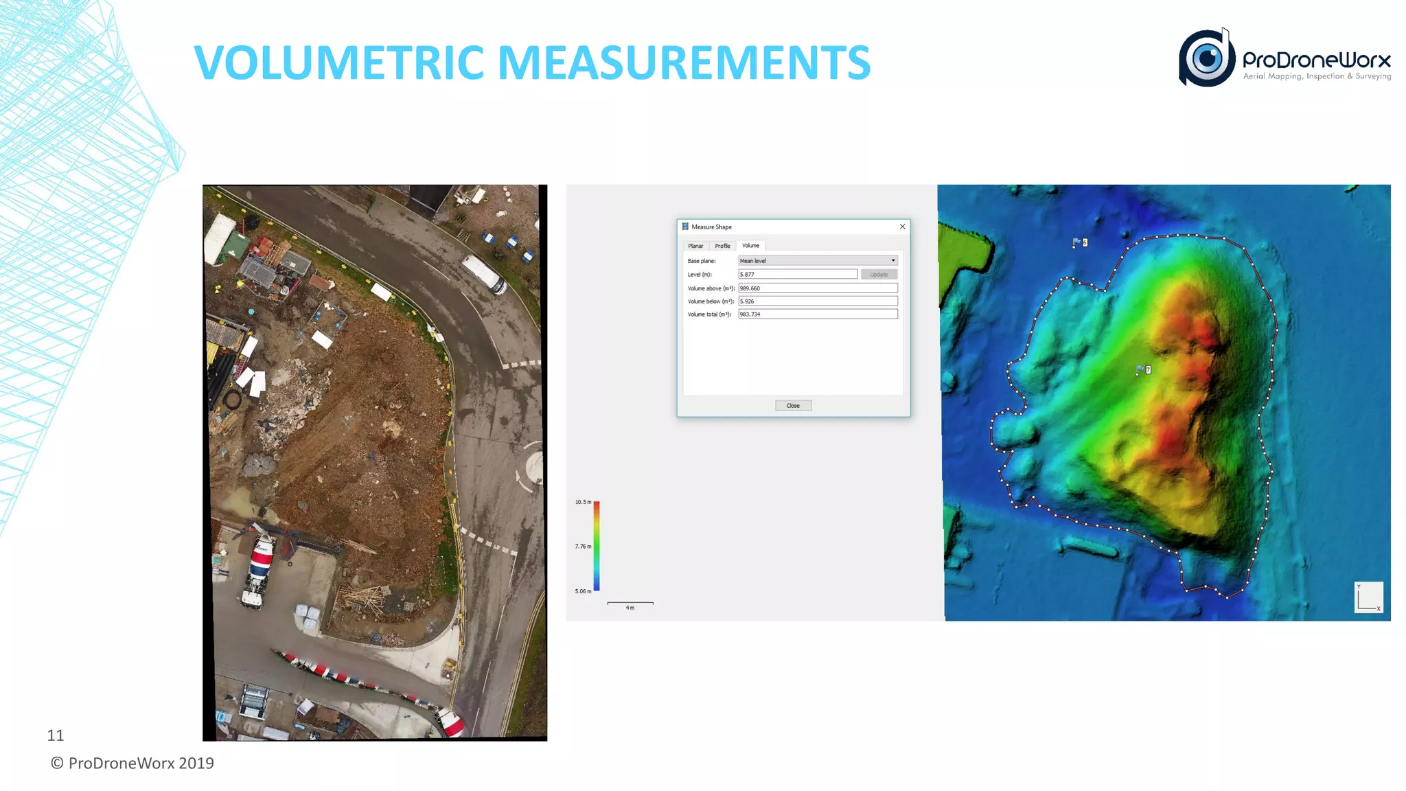 VOLUMETRIC MEASUREMENTS
© ProDroneWorx 2019
11
 