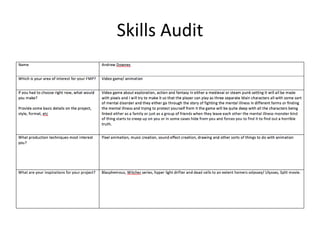 Skills Audit
 