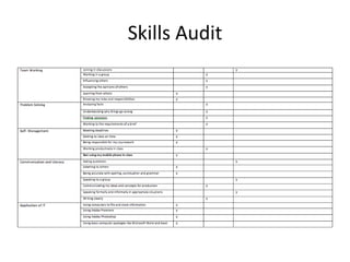 Skills Audit
 