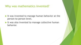 Human Behavior With Math 1.11 mathinourworld | PPTX