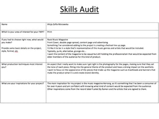 Skills Audit
 