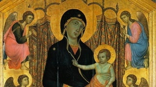 La Virgen y el Niño. Niccolò di Ser Sozzo Tegliacci. Siglo XIV.
Temple sobre madera. 85 x 55 cm. 
 