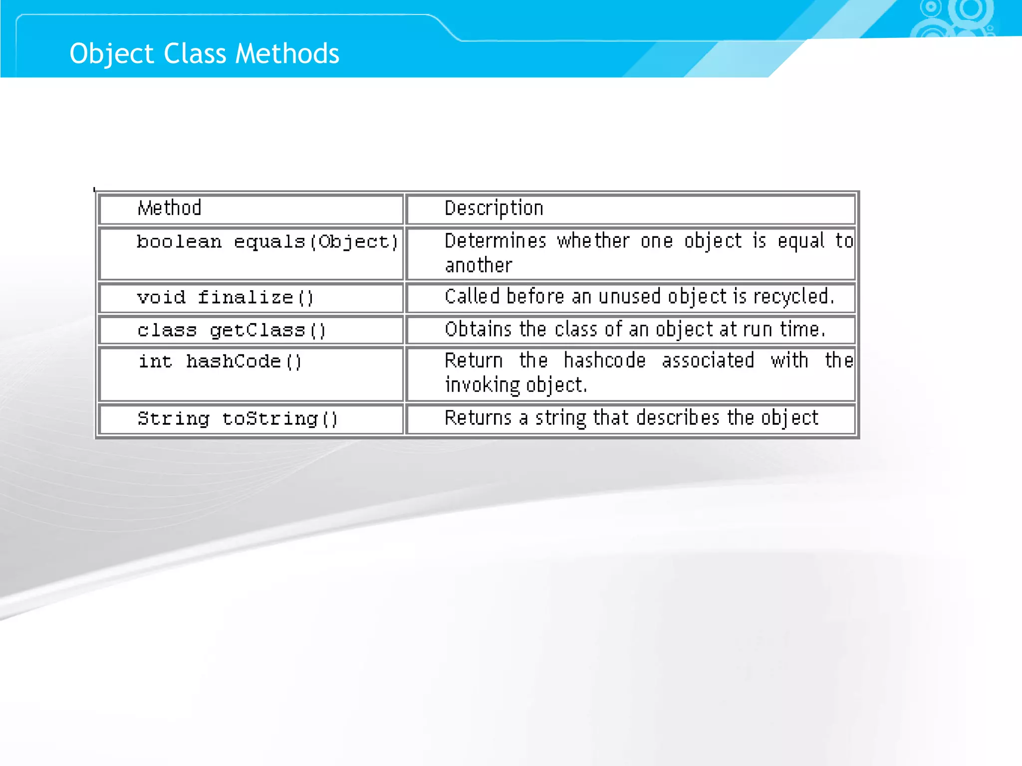 Slide 48 Object Class Methods 