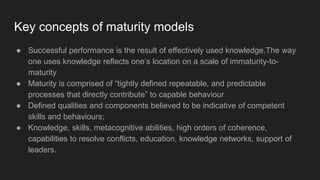 What are maturity models 