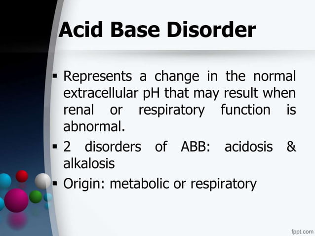 Principles of Acid-Base Imbalance | PPT