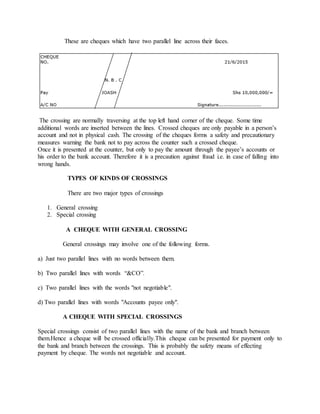 Parallel Cheque MONEY AND BANKING | DOCX