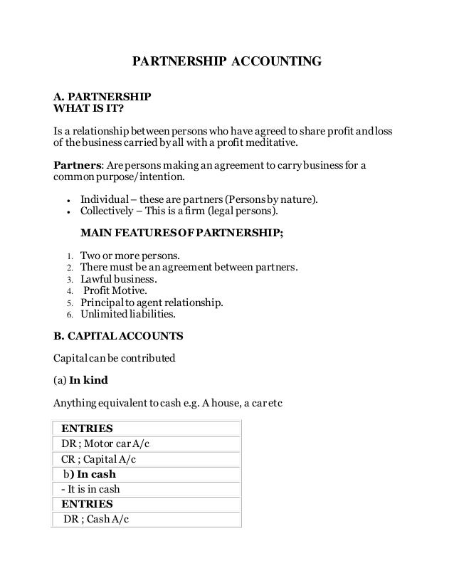 partnership accounting partnership accounting
