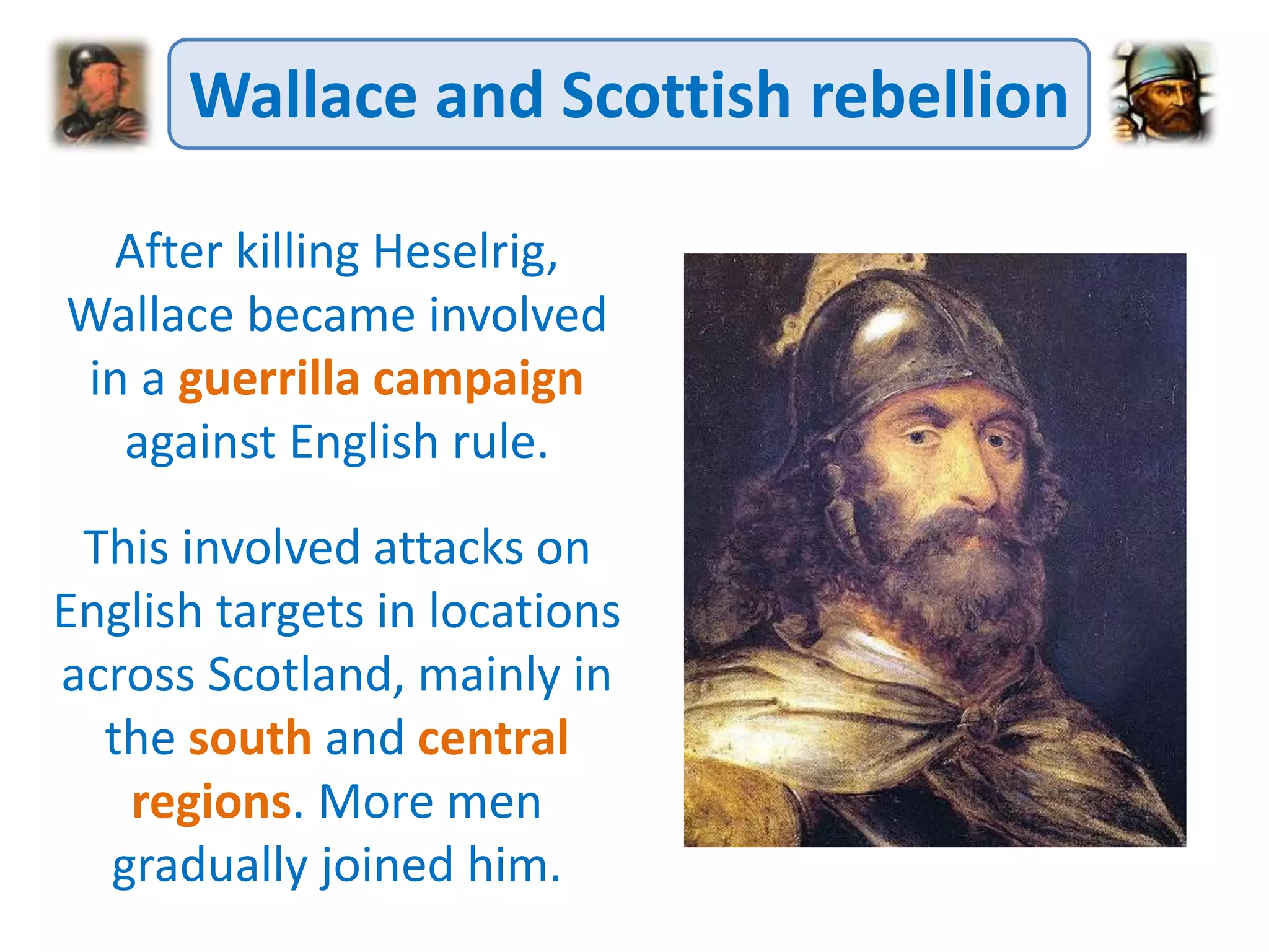 Scottish Wars of Independence - william wallace and scottish rebellion ...