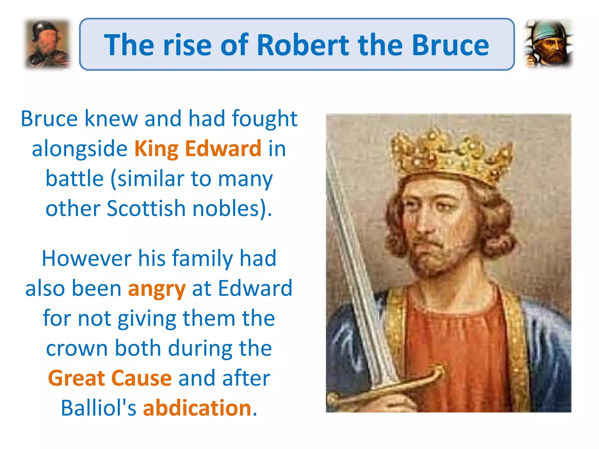 Scottish Wars of Independence - rise of robert the bruce | PPTX