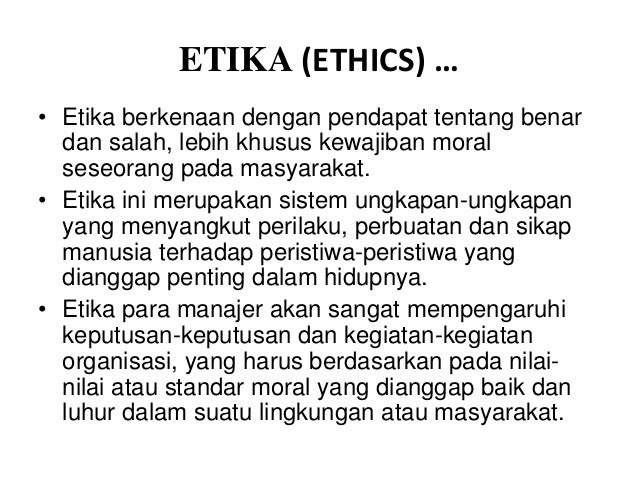 Pengertian Etika Bisnis Business Ethics Materi Training Etika Bis