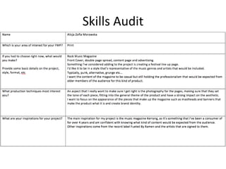 Skills Audit
 